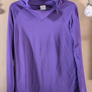 Purple Long-Sleeve Athletic Top
